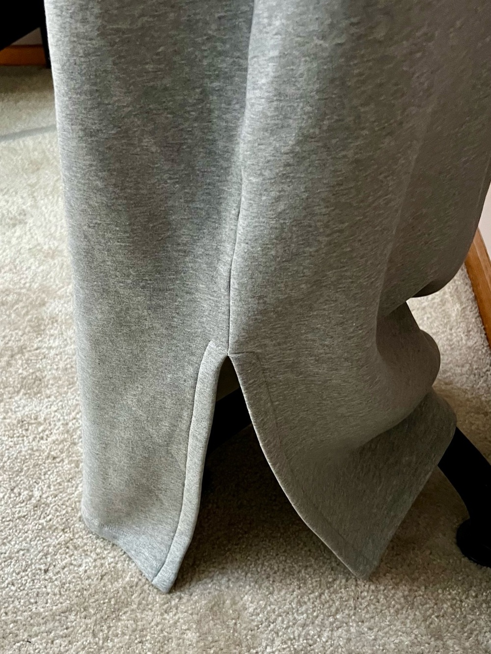 MARCELLA NYC Tompkins Melange Grey French Terry Hoodie Dress - Picture 11 of 12